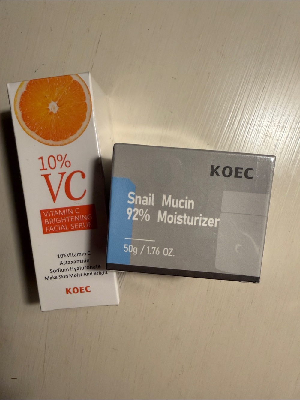 Snail Mucin 92% Moisturizer & Vitamin C Serum new
